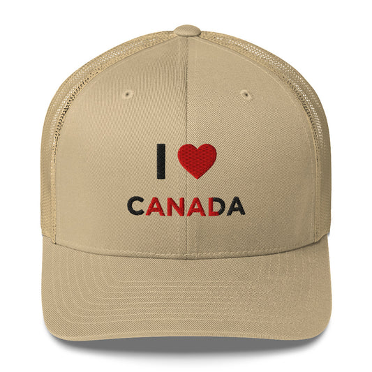 Casquette brodée I love Canada anal - Sedurro