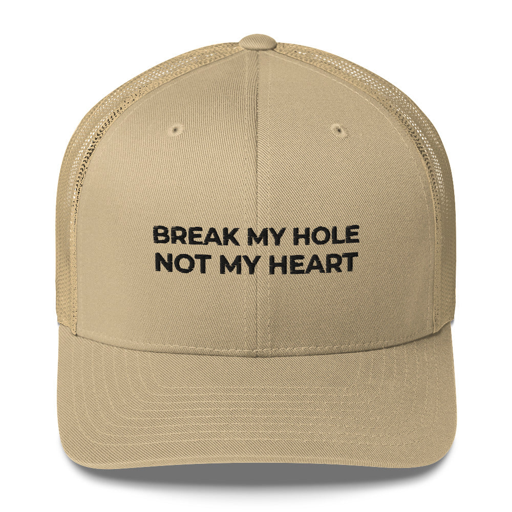 Casquette brodée Break my hole not my heart - Sedurro