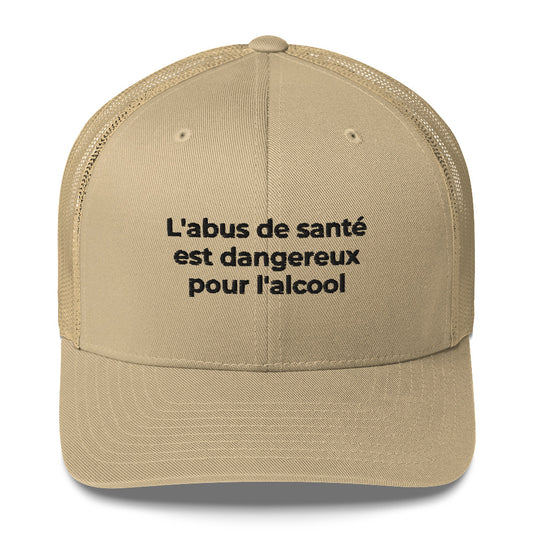 Casquette brodée L'abus de santé est dangereux pour l'alcool - Sedurro
