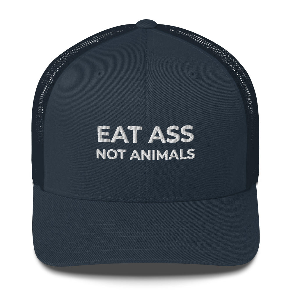 Casquette brodée Eat ass not animals Bleu Marine - Sedurro