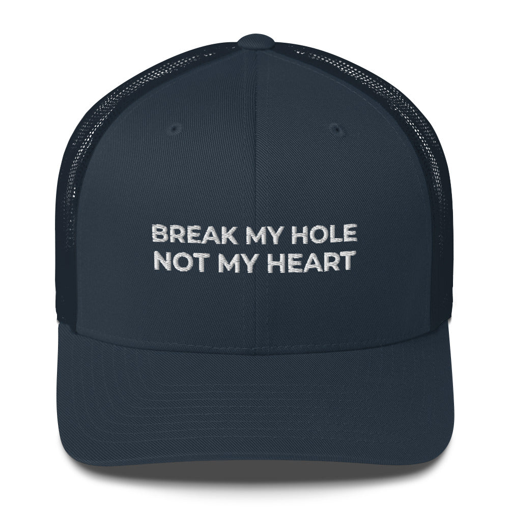 Casquette brodée Break my hole not my heart - Sedurro