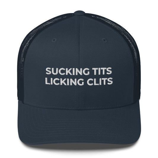 Casquette brodée Sucking tits Licking clits - Sedurro
