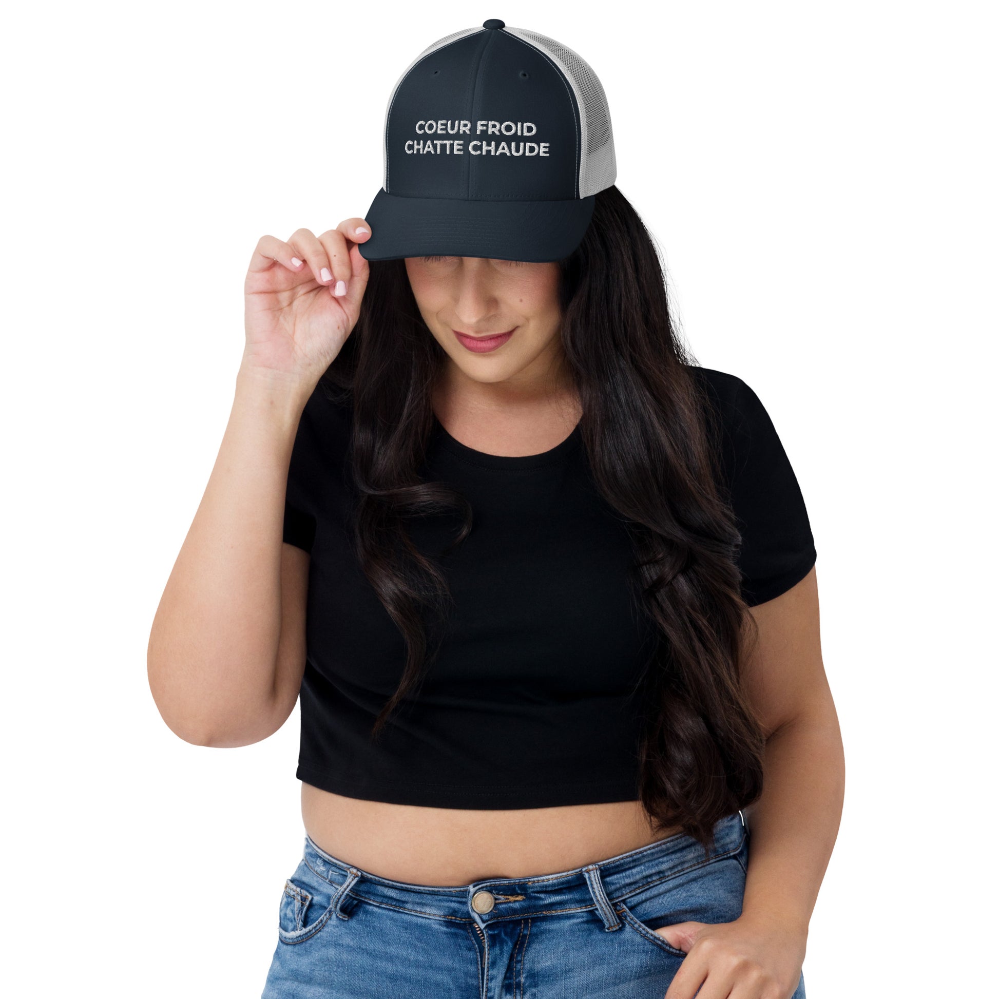 Casquette brodée Cœur froid chatte chaude - Sedurro