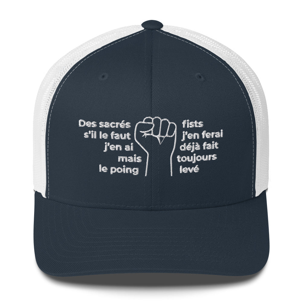 Casquette brodée Paroles des sacrés fists toujours le poing levé - Sedurro