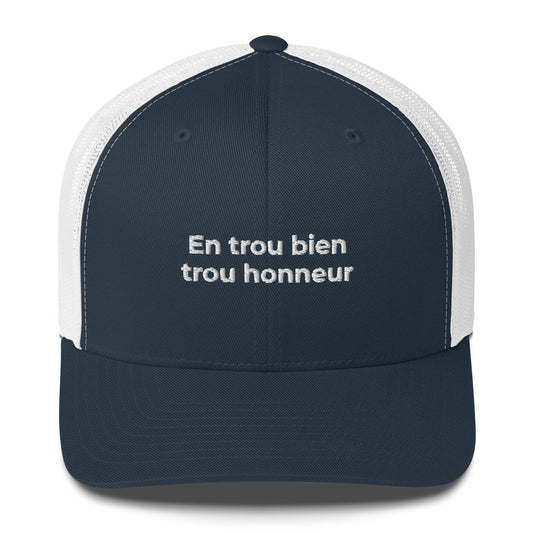 Casquette brodée En trou bien trou honneur - Sedurro