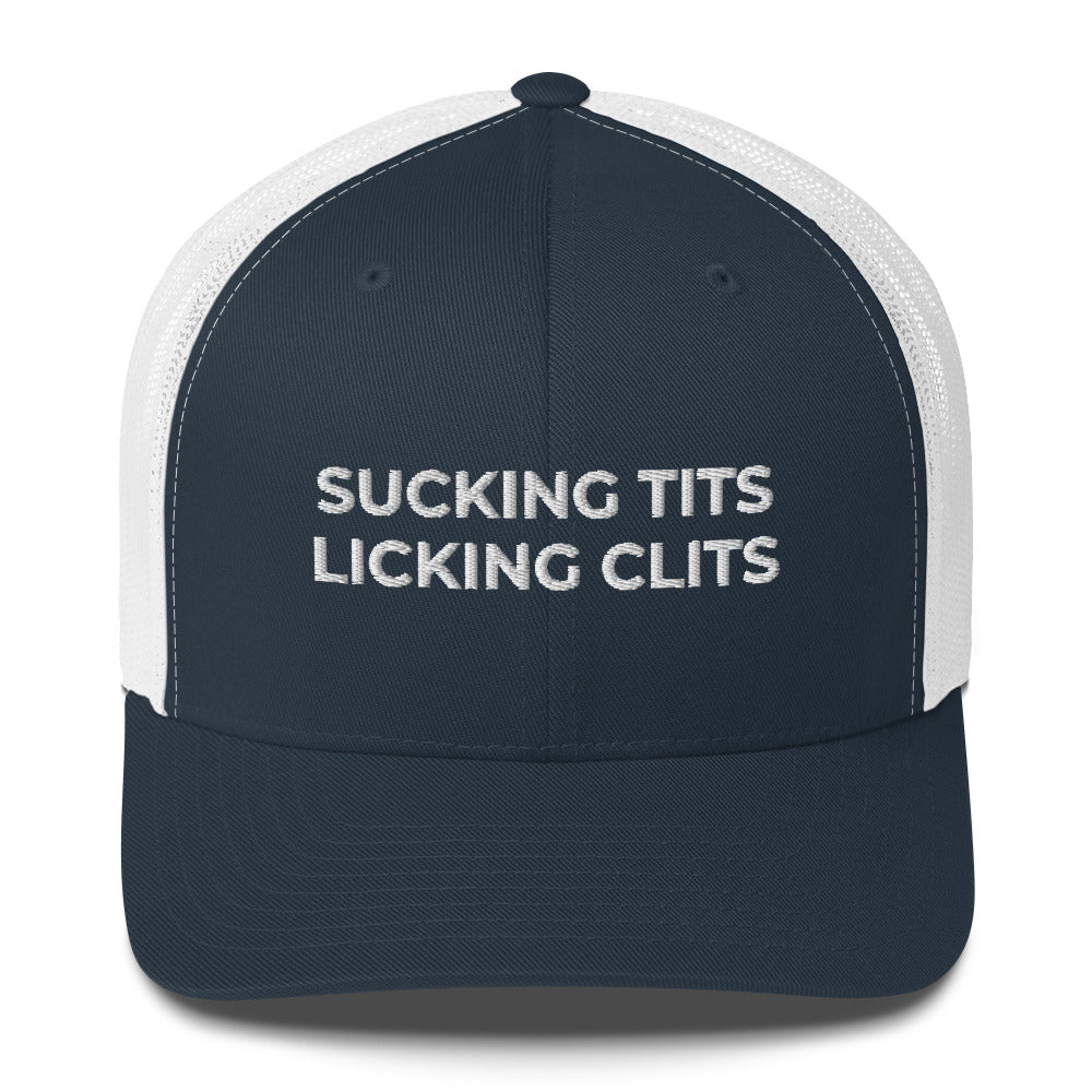 Casquette brodée Sucking tits Licking clits - Sedurro