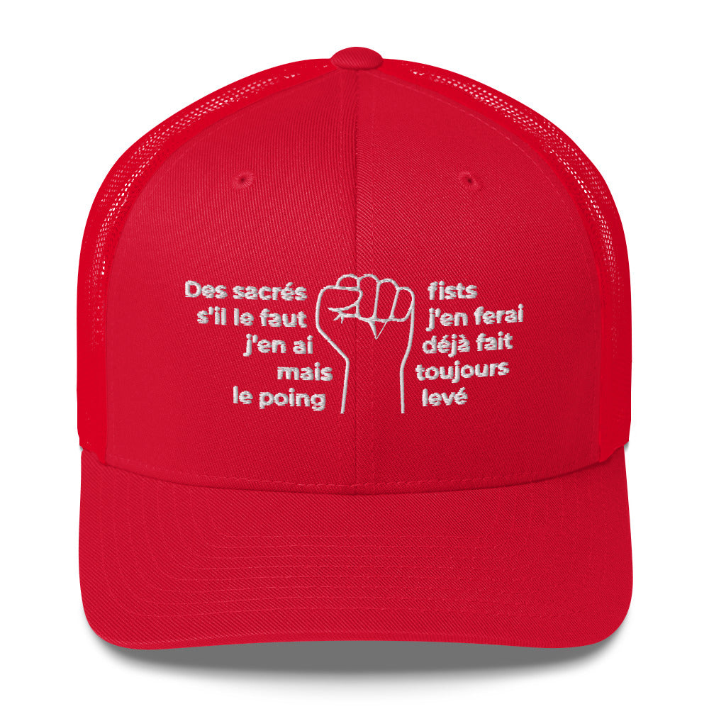 Casquette brodée Paroles des sacrés fists toujours le poing levé - Sedurro