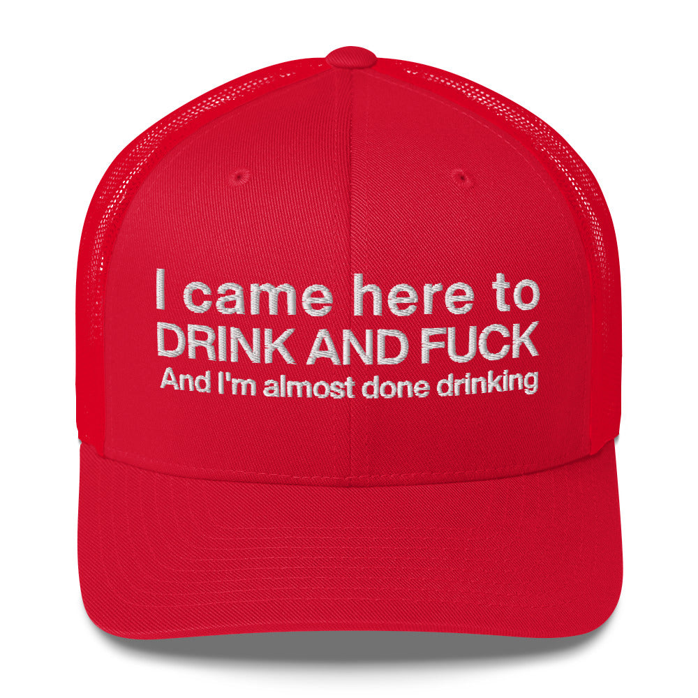 Casquette brodée I came here to drink and fuck - Sedurro