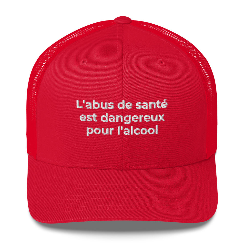 Casquette brodée L'abus de santé est dangereux pour l'alcool - Sedurro