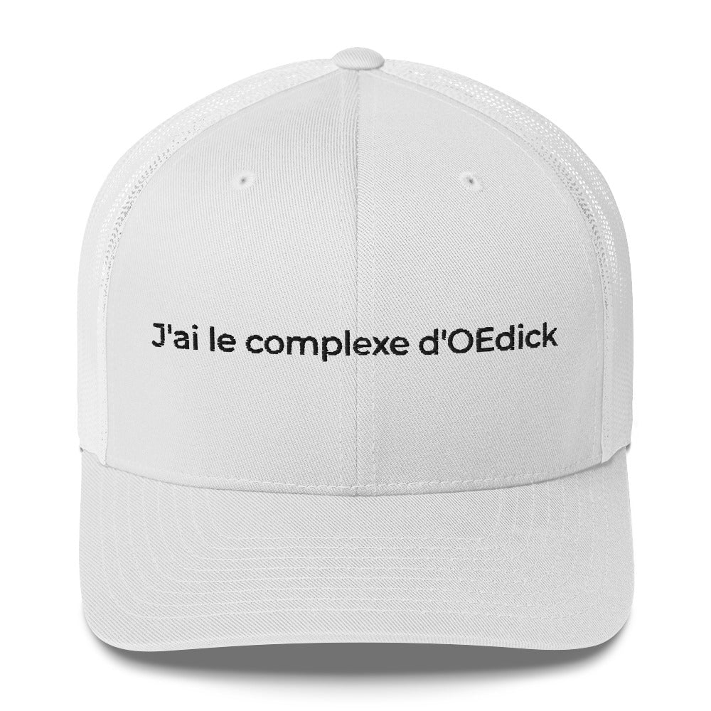 Casquette brodée J'ai le complexe d'Oedick Blanc - Sedurro