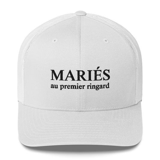 Casquette brodée Mariés au premier ringard Blanc - Sedurro