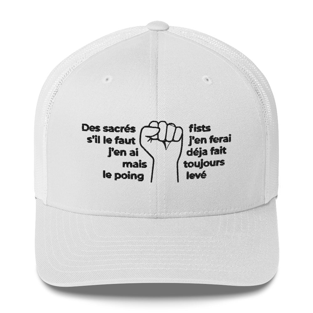 Casquette brodée Paroles des sacrés fists toujours le poing levé - Sedurro