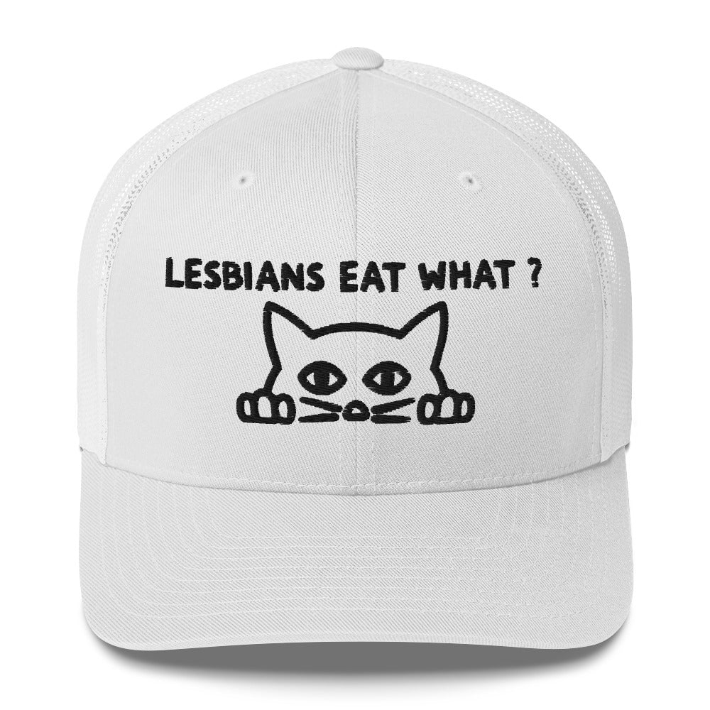Casquette brodée Cat Lesbians eat what - Sedurro