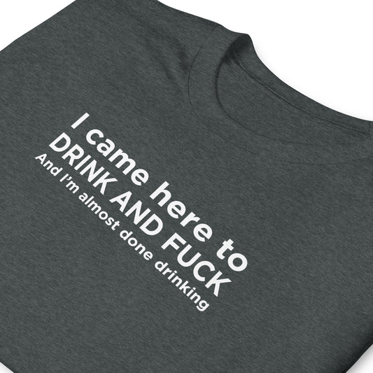 T-shirt unisexe I came here to drink and fuck - Sedurro