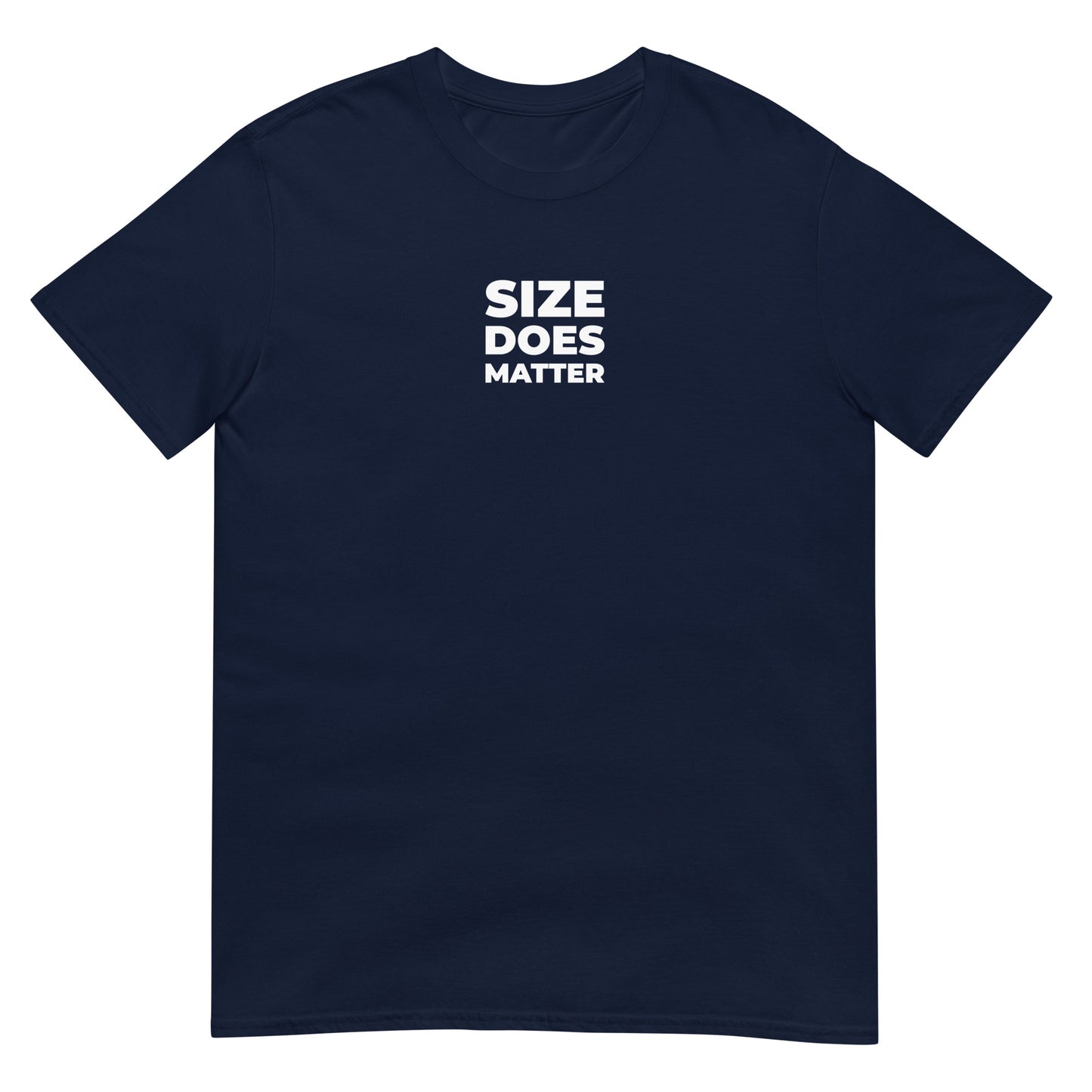 T-shirt unisexe Size does matter Bleu Marine - Sedurro