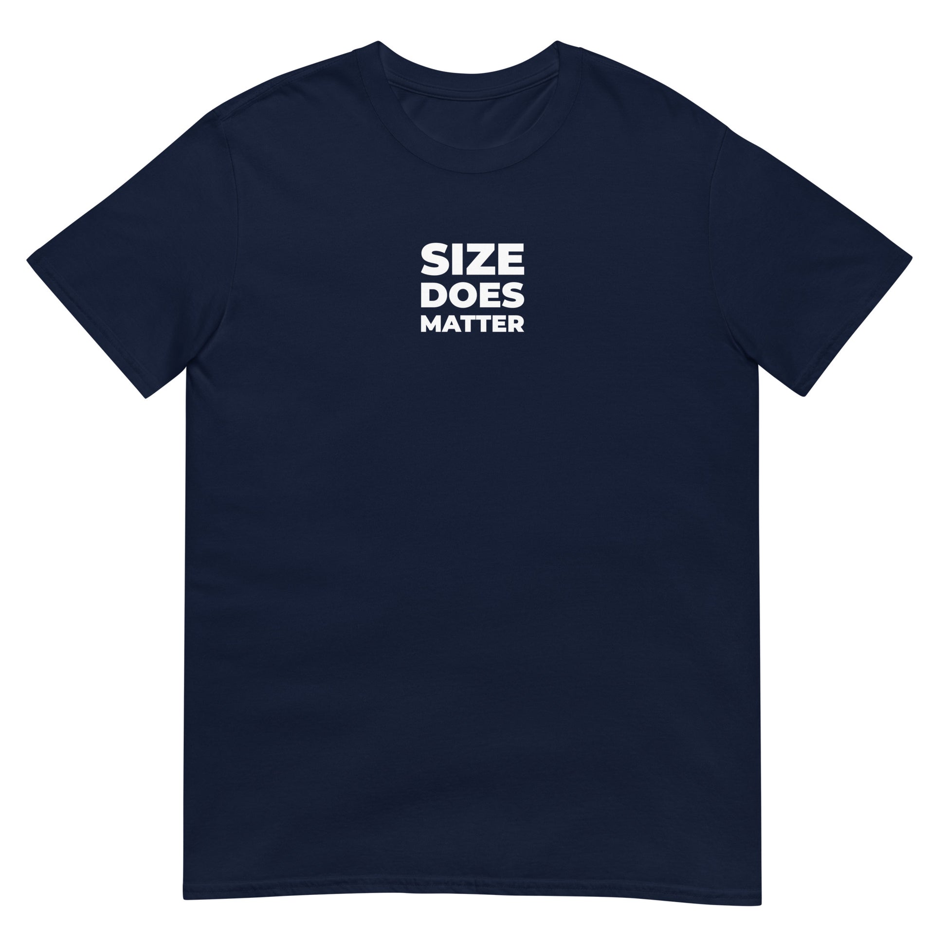T-shirt unisexe Size does matter Bleu Marine - Sedurro