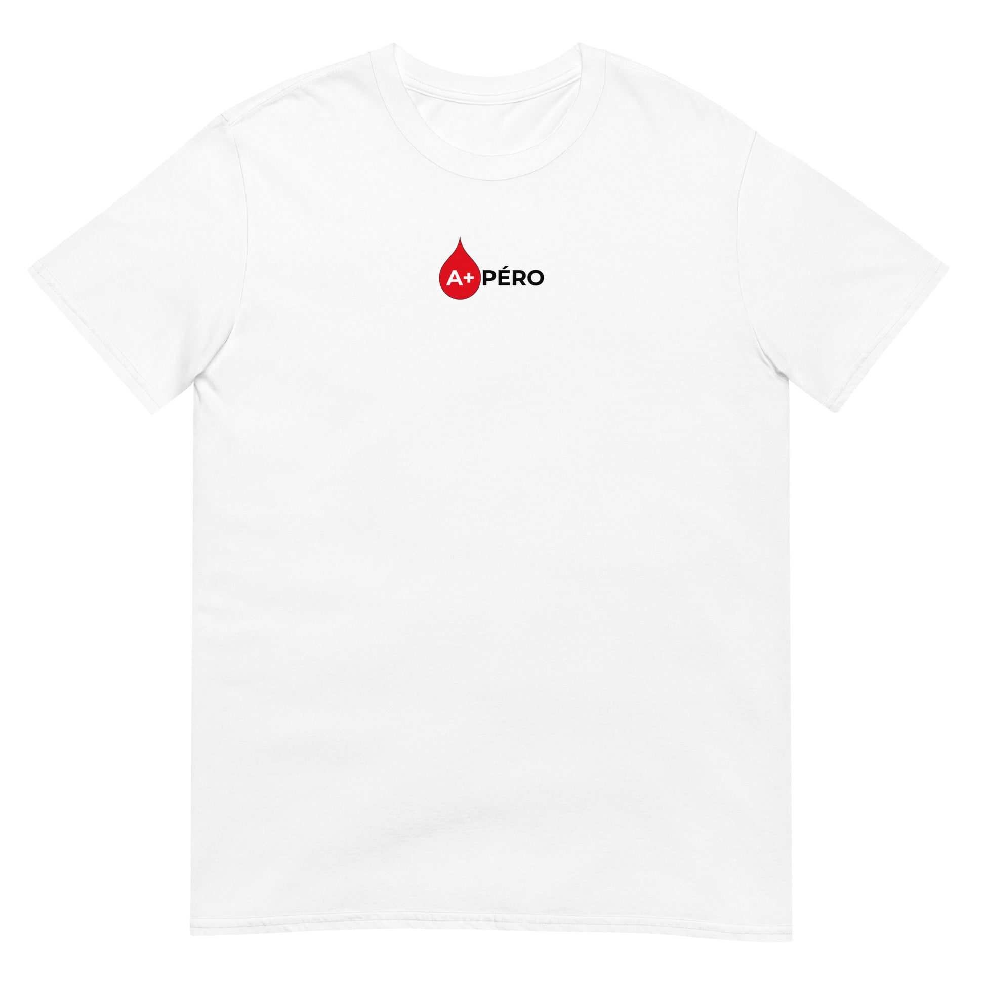 T-shirt unisexe Apéro groupe sanguin A+ Blanc - Sedurro