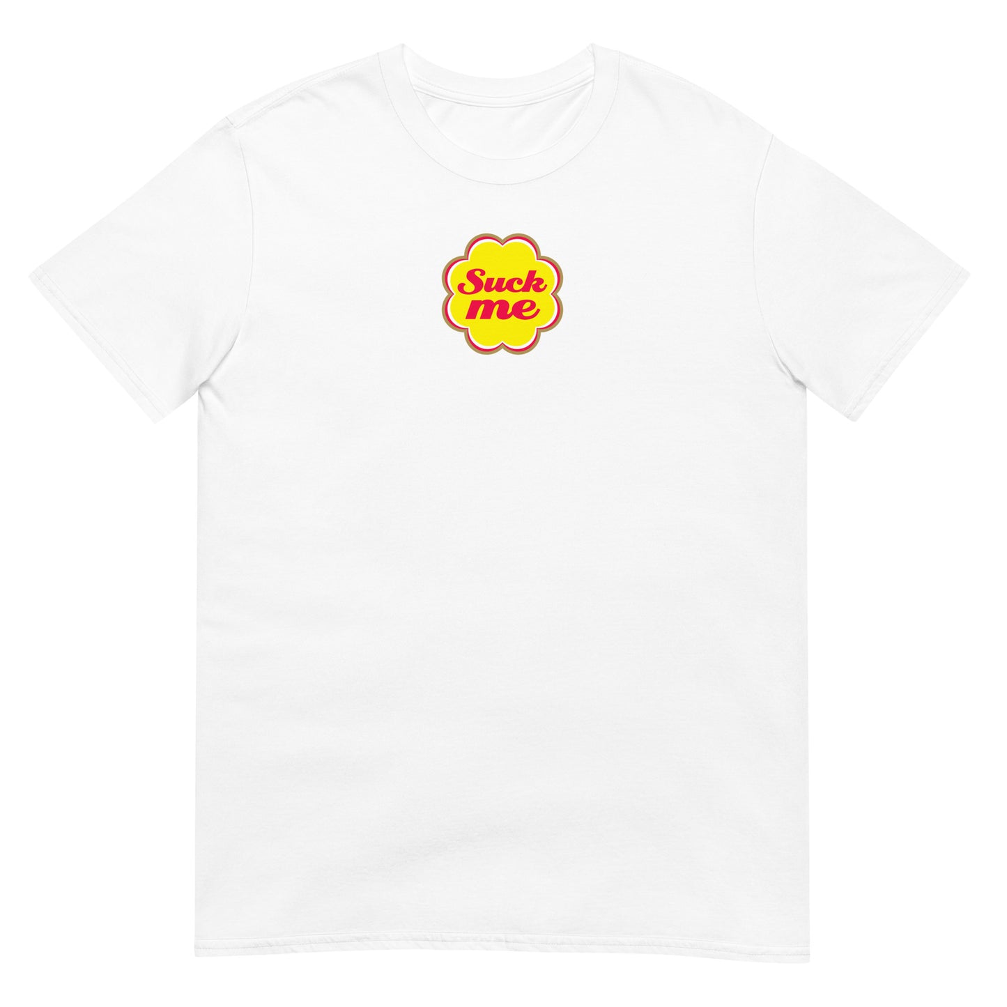 T-shirt unisexe Suck me sucette chupa Blanc - Sedurro