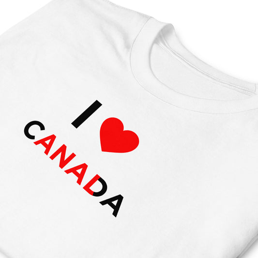 T-shirt unisexe I love Canada anal - Sedurro