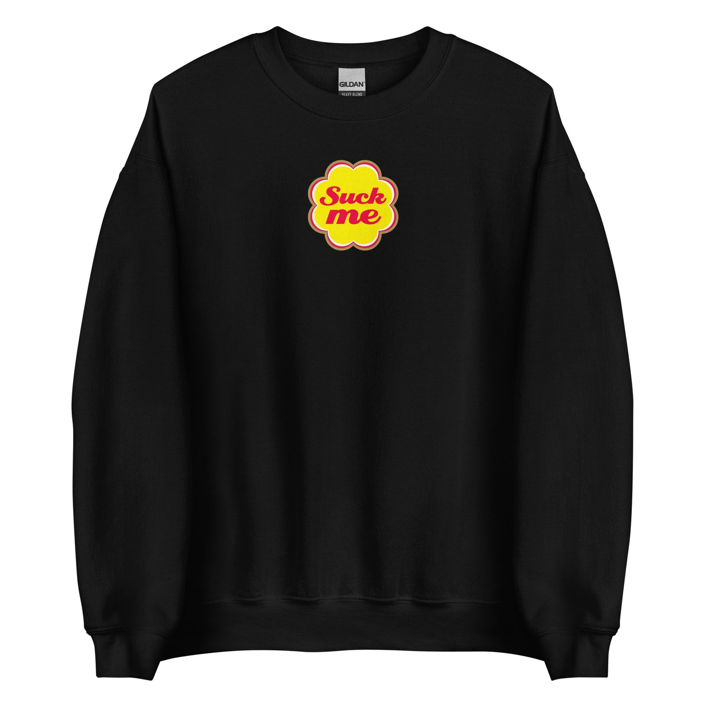 Sweat unisexe col rond Suck me sucette chupa Noir - Sedurro