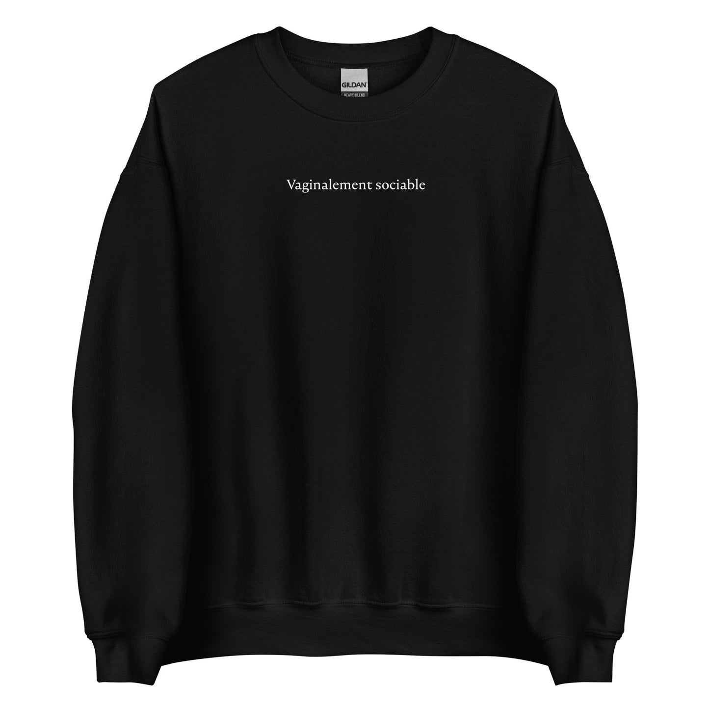 Sweat unisexe col rond Vaginalement sociable - Sedurro
