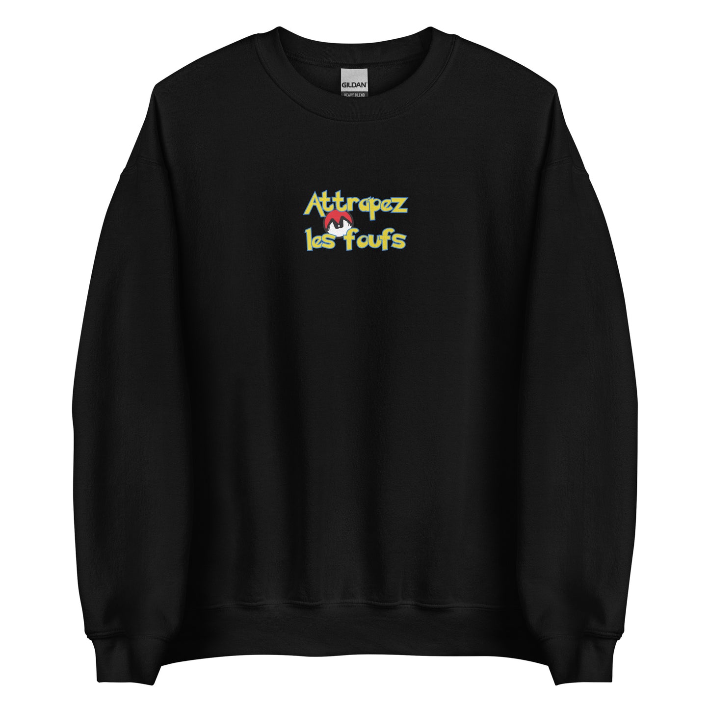 Sweat unisexe col rond Attrapez les foufs Pokeboule - Sedurro