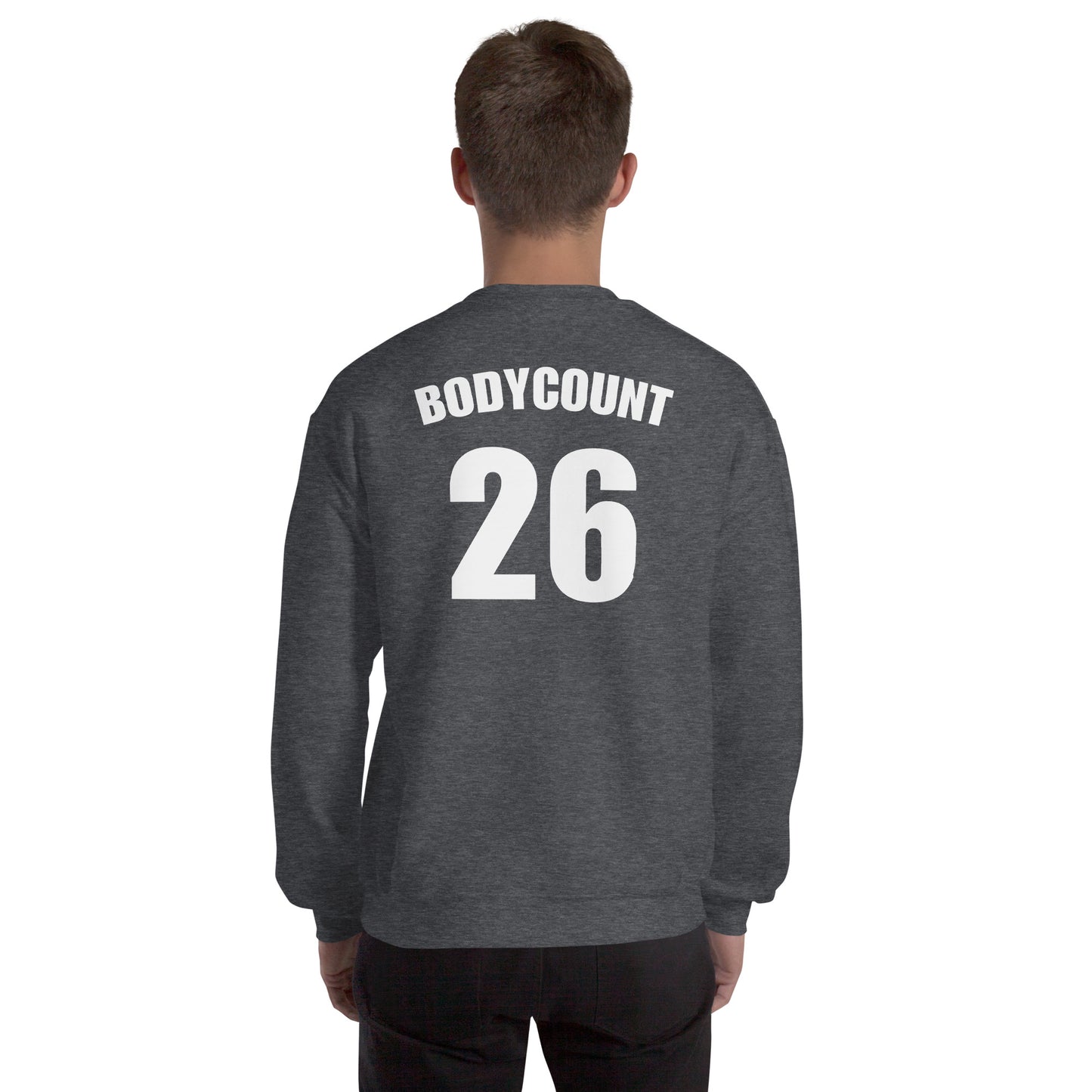 Sweat unisexe col rond personnalisable maillot numéro bodycount - Sedurro