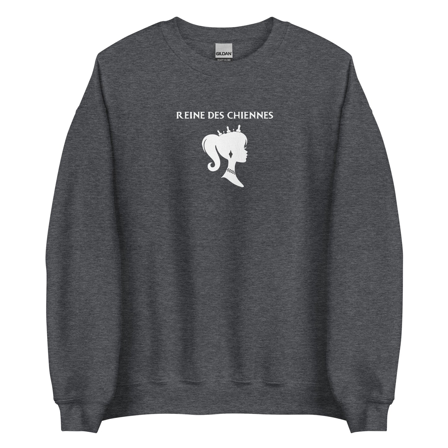 Sweat unisexe col rond Reine des chiennes - Sedurro