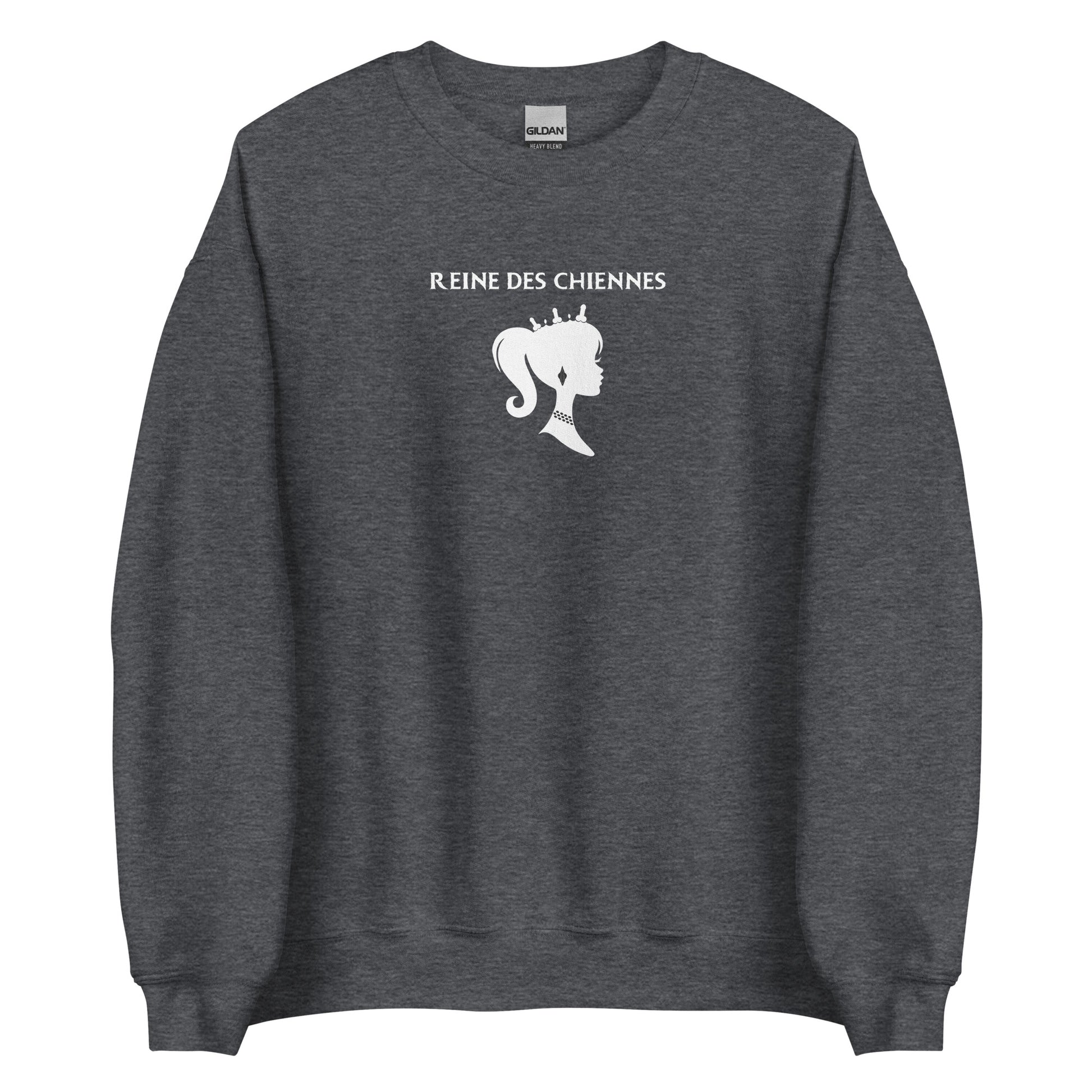 Sweat unisexe col rond Reine des chiennes - Sedurro