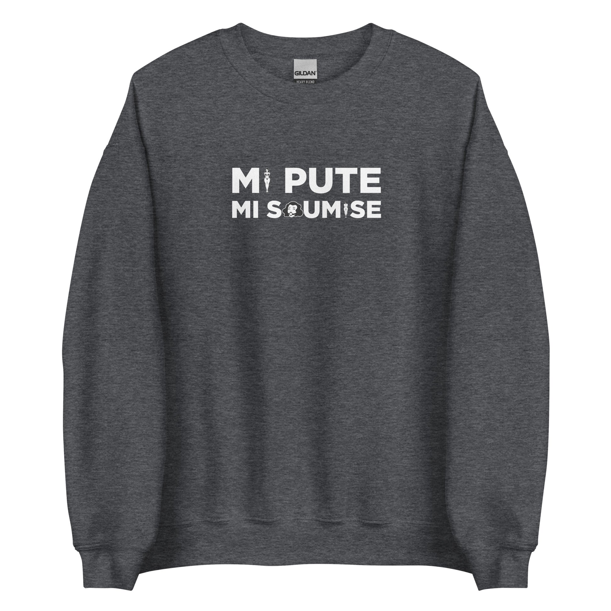 Sweat unisexe col rond Mi pute mi soumise - Sedurro