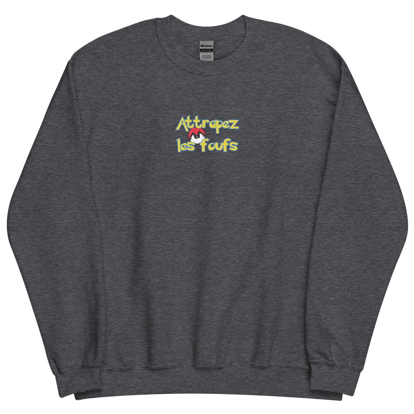 Sweat unisexe col rond Attrapez les foufs Pokeboule - Sedurro