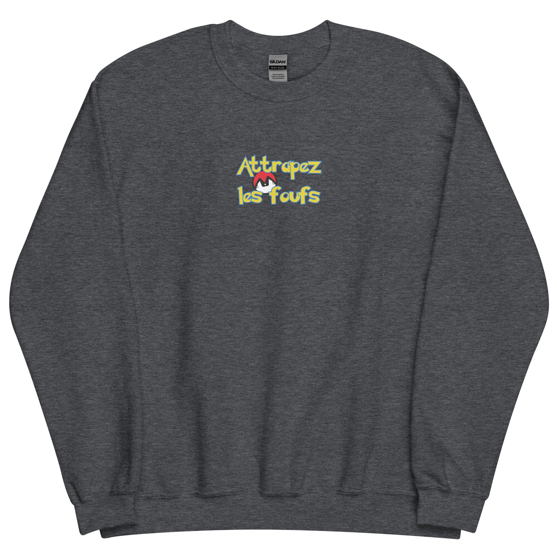 Sweat unisexe col rond Attrapez les foufs Pokeboule - Sedurro