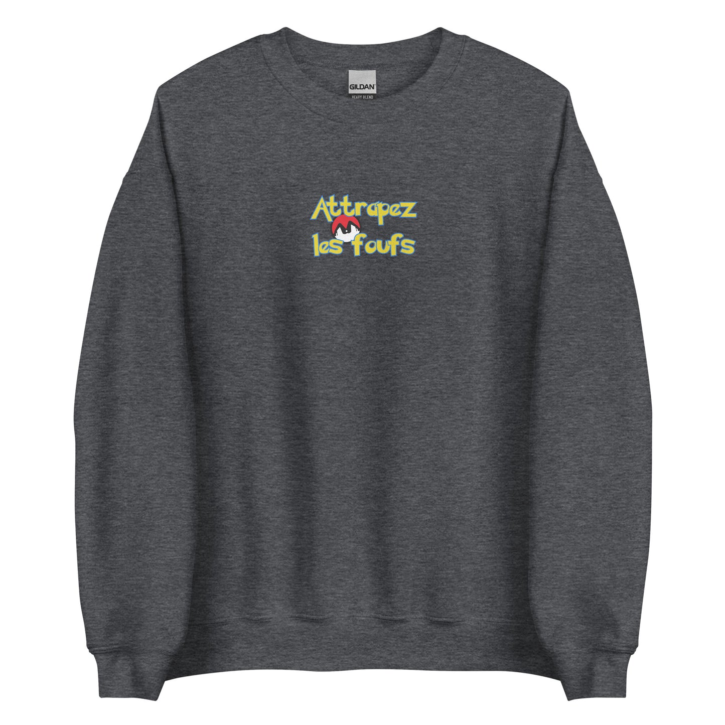 Sweat unisexe col rond Attrapez les foufs Pokeboule - Sedurro