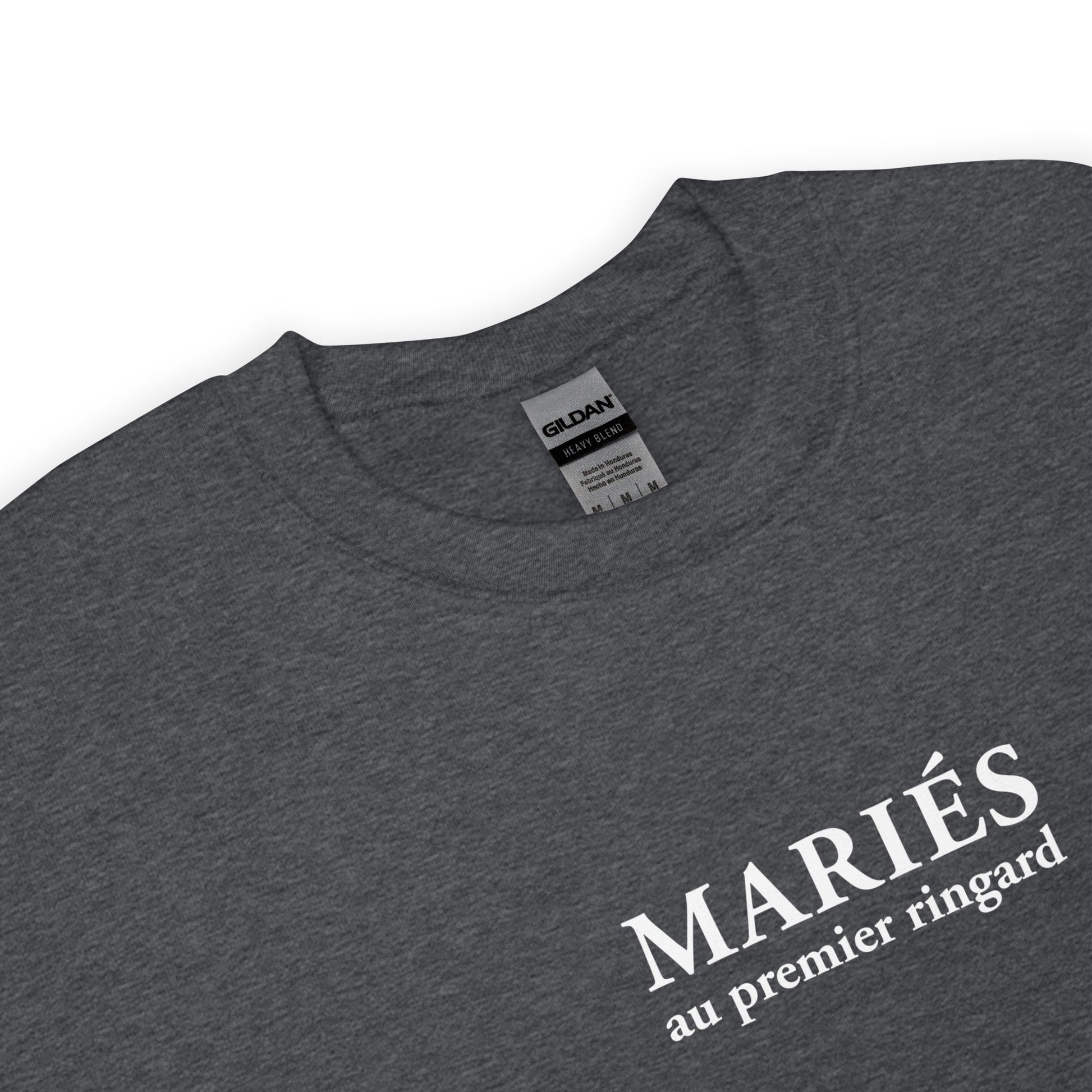 Sweat unisexe col rond Mariés au premier ringard - Sedurro
