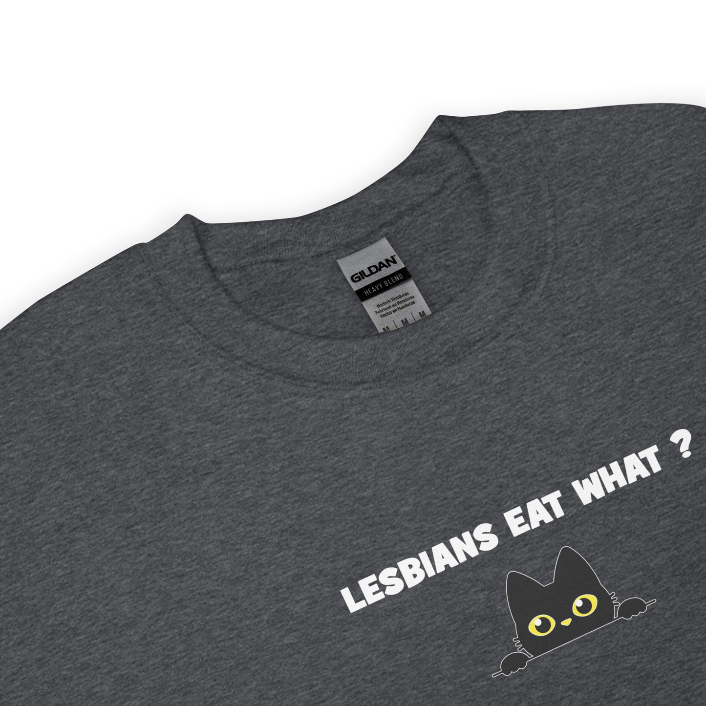 Sweat unisexe col rond Cat Lesbians eat what - Sedurro