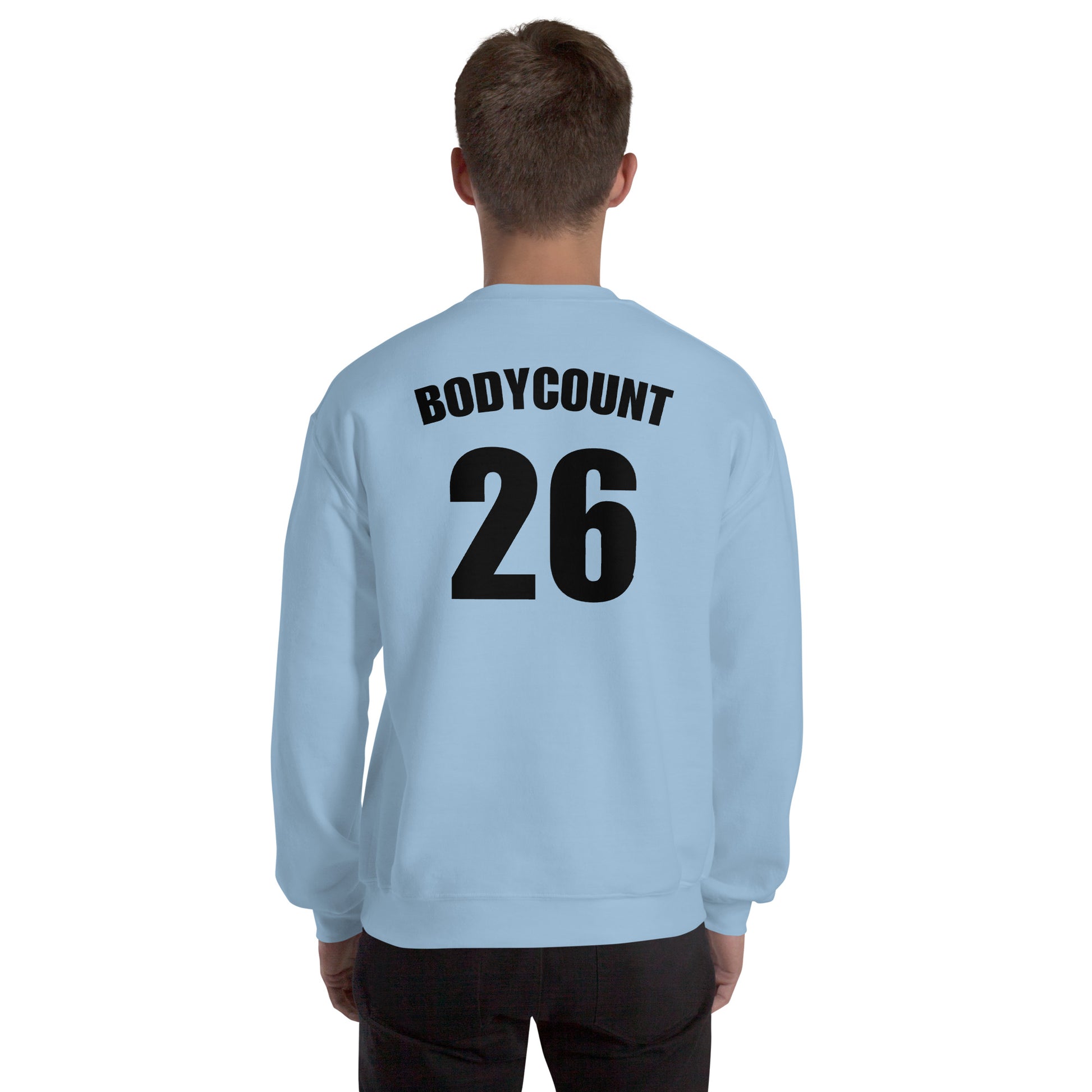 Sweat unisexe col rond personnalisable maillot numéro bodycount - Sedurro