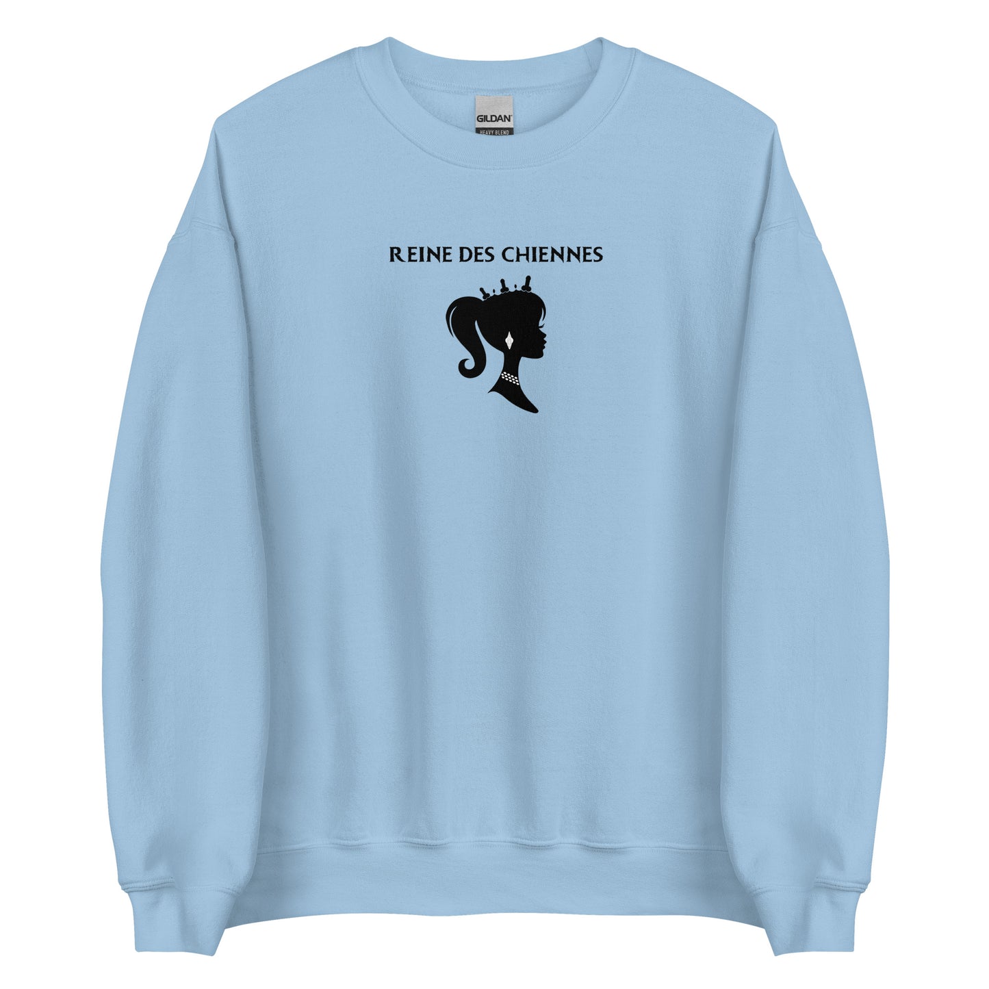 Sweat unisexe col rond Reine des chiennes - Sedurro