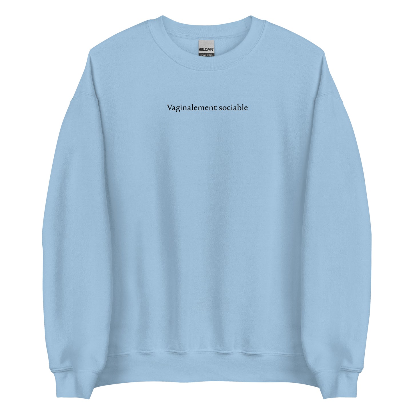 Sweat unisexe col rond Vaginalement sociable - Sedurro