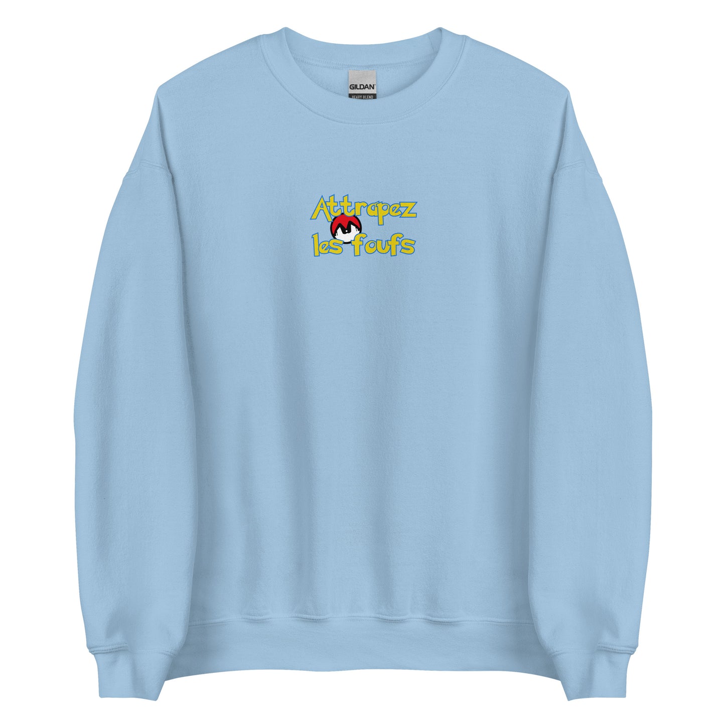 Sweat unisexe col rond Attrapez les foufs Pokeboule - Sedurro