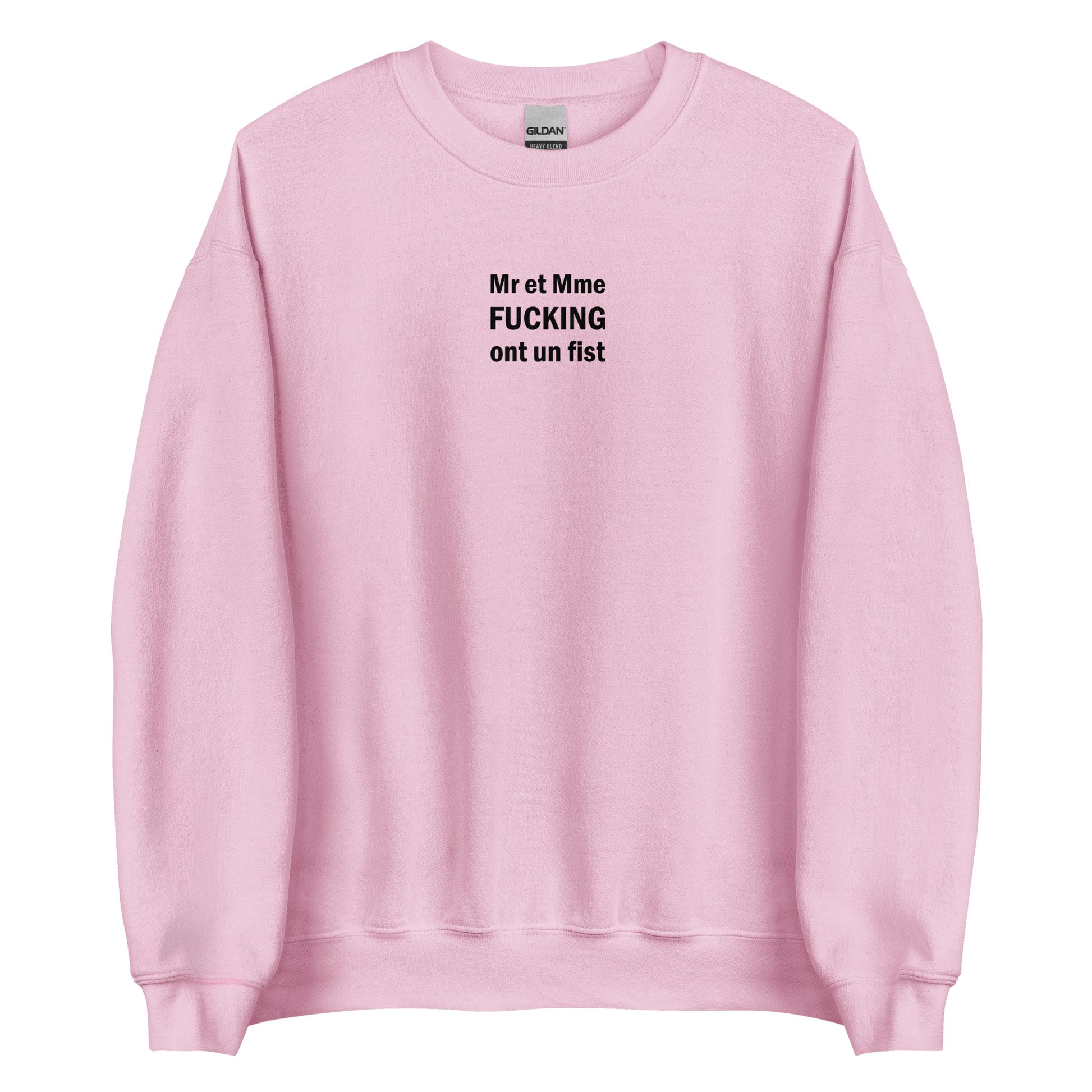 Sweat unisexe col rond Mr et Mme Fucking ont un fist - Sedurro