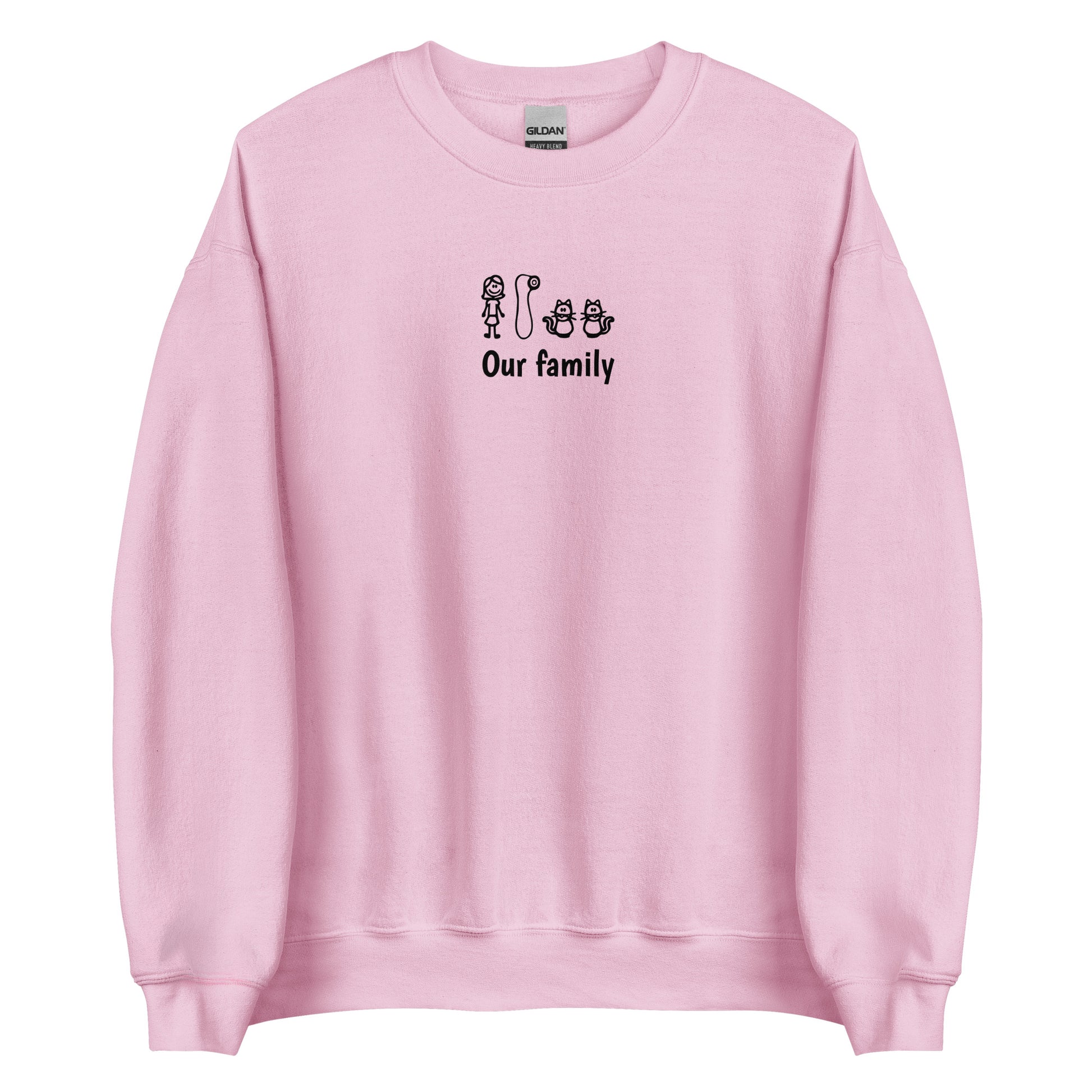 Sweat unisexe col rond Our family woman vibrator cats - Sedurro