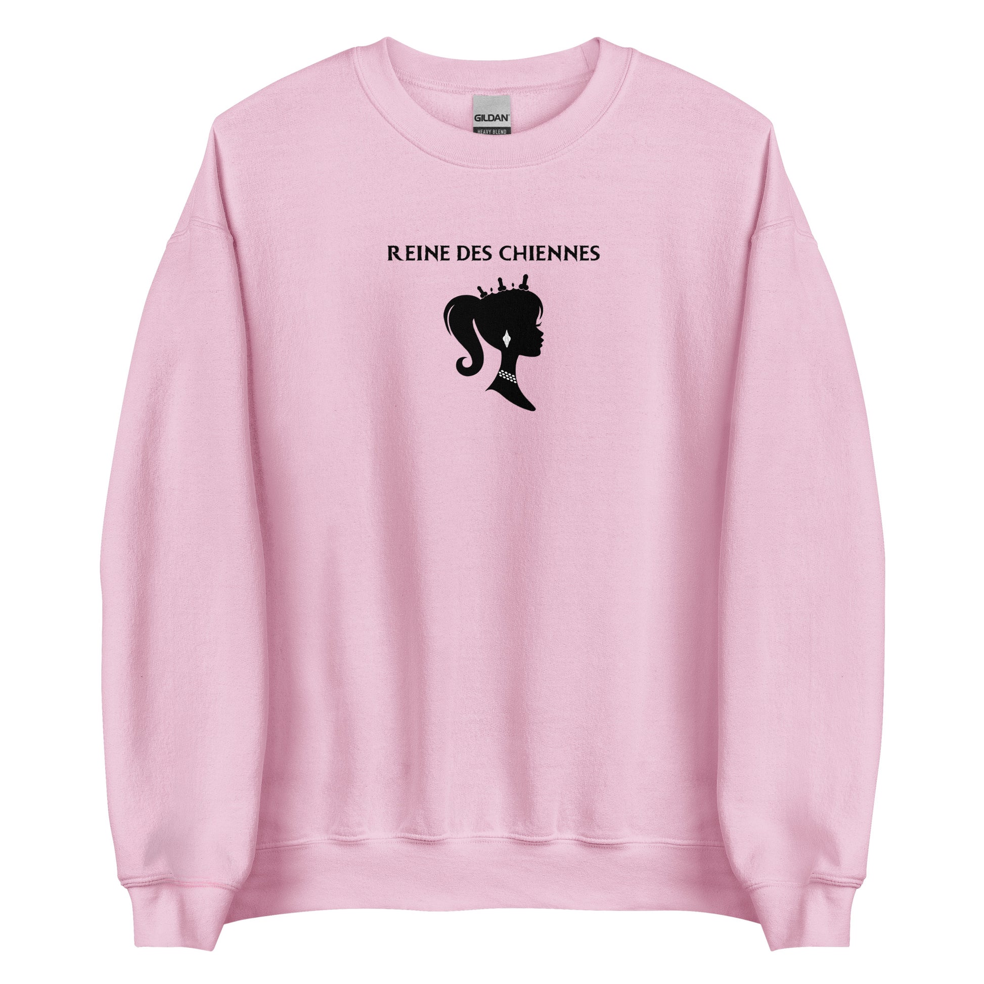 Sweat unisexe col rond Reine des chiennes - Sedurro