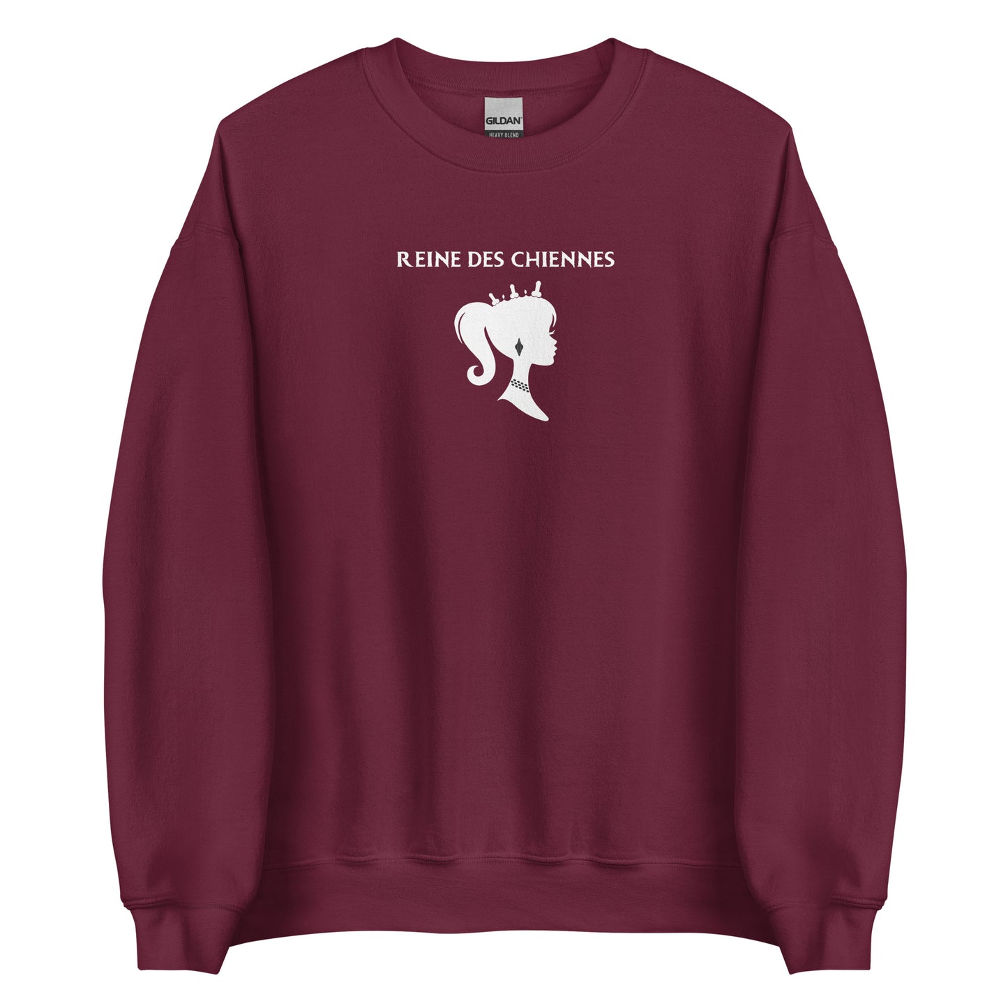 Sweat unisexe col rond Reine des chiennes - Sedurro
