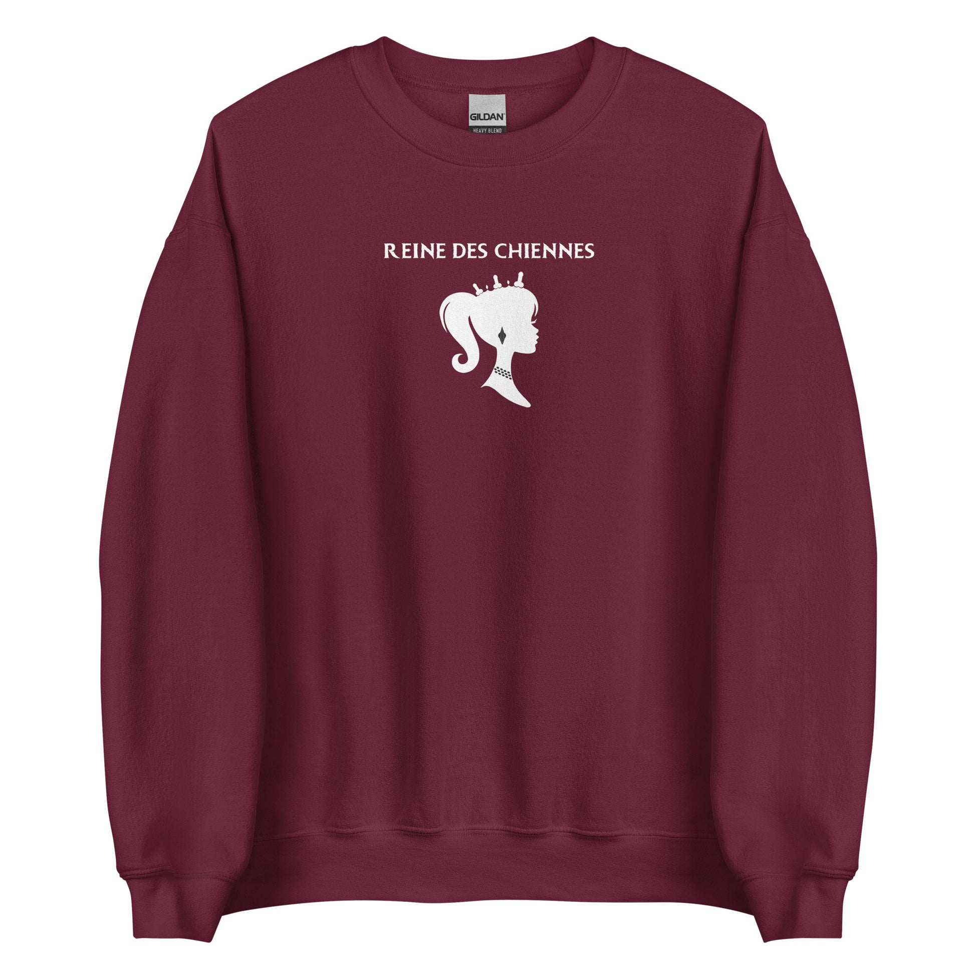 Sweat unisexe col rond Reine des chiennes - Sedurro