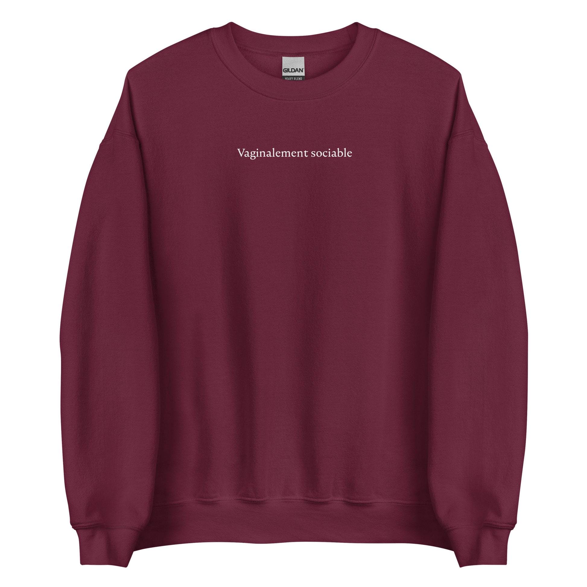 Sweat unisexe col rond Vaginalement sociable - Sedurro