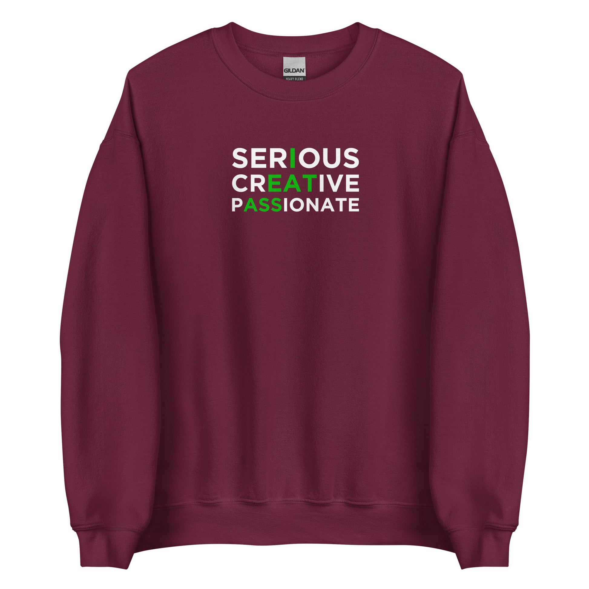 Sweat unisexe col rond Serious creative passionate - Sedurro