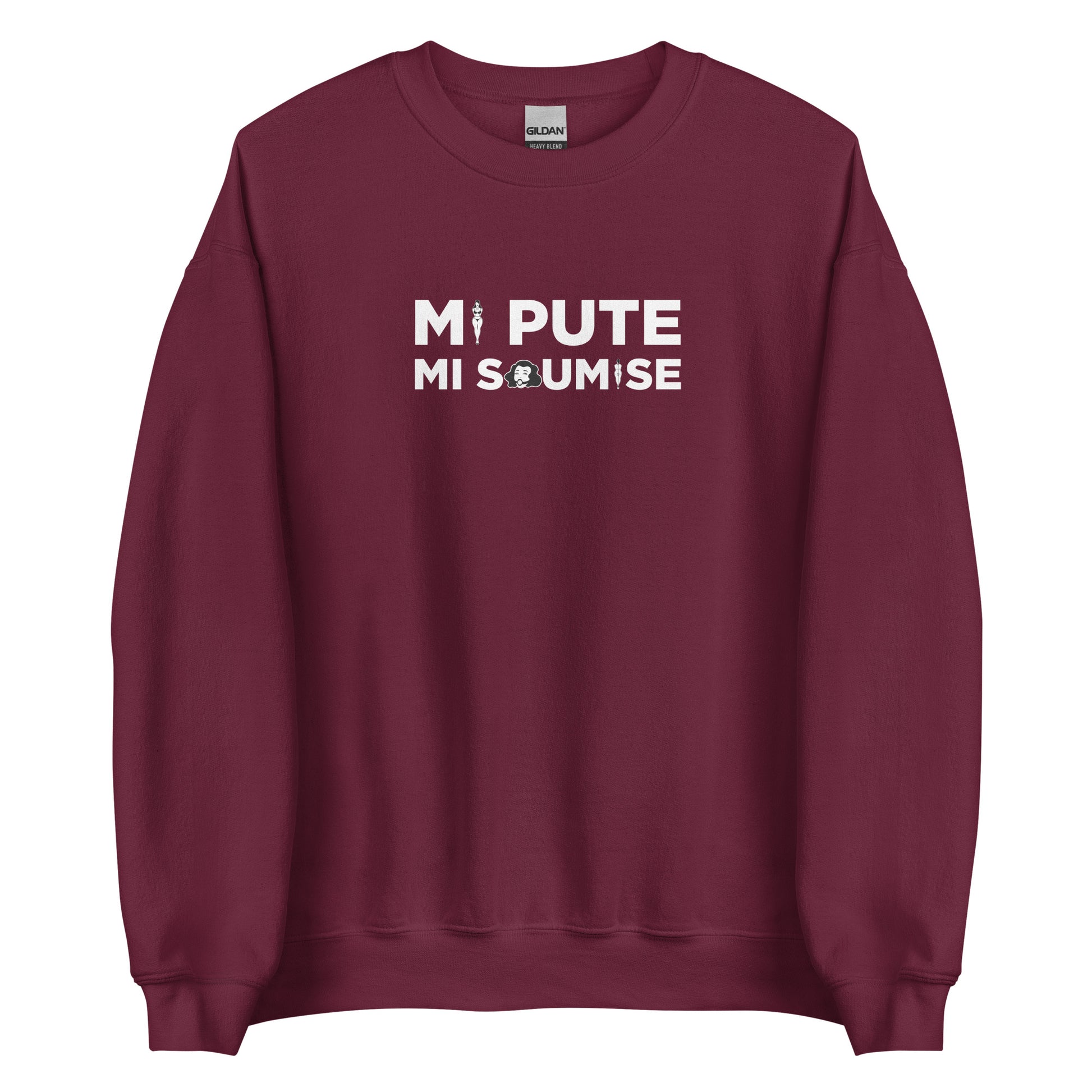 Sweat unisexe col rond Mi pute mi soumise - Sedurro