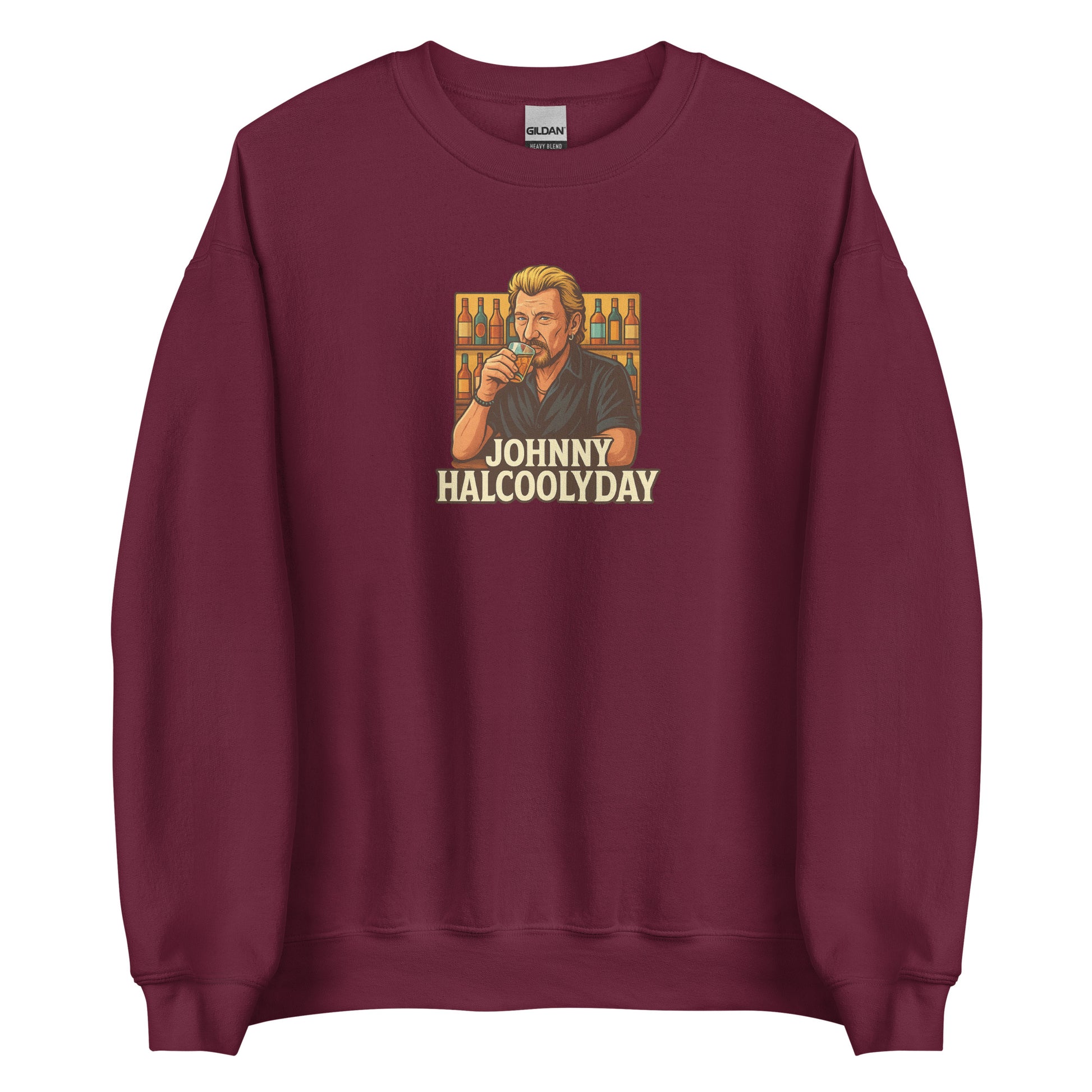 Sweat unisexe col rond Johnny Halcoolyday - Sedurro