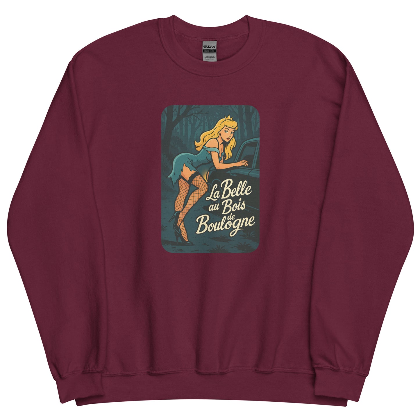 Sweat unisexe col rond La Belle au Bois de Boulogne - Sedurro