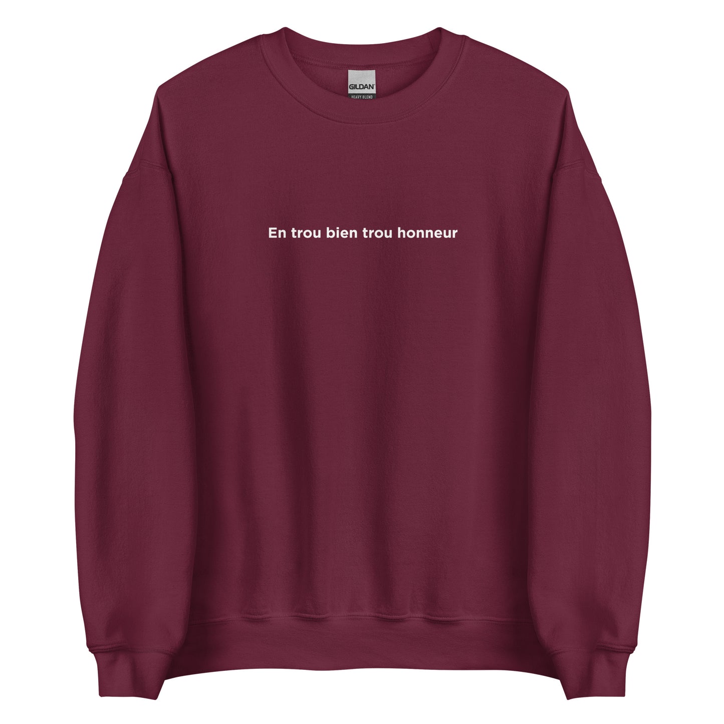 Sweat unisexe col rond En trou bien trou honneur - Sedurro